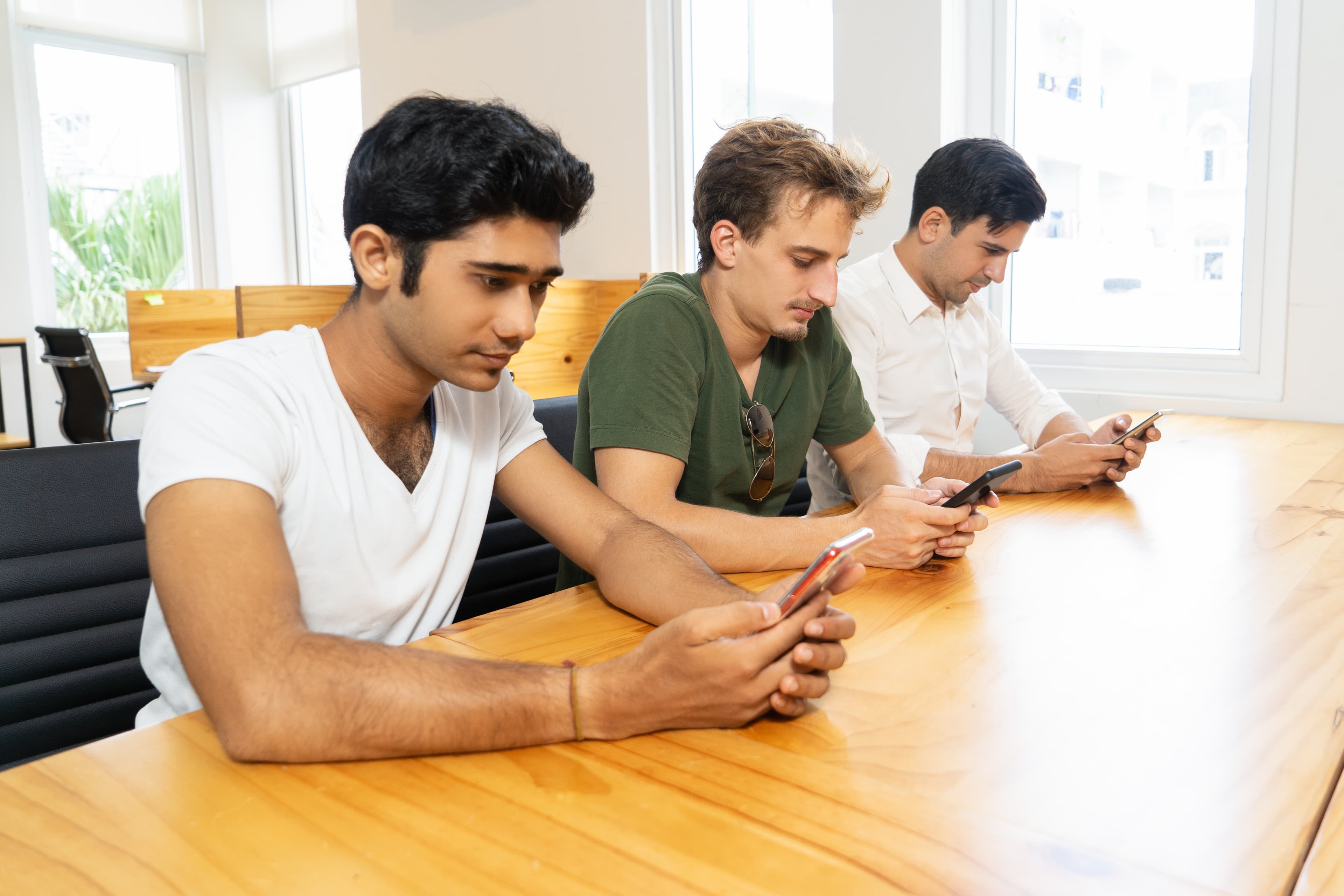 Young professionals in learning environment